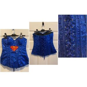 Rubies DC Comics Deluxe Adult Supergirl Costume Sequin Corset adult small medium